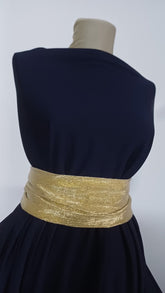 Crep Jerse Bleumarin spre Negru,  fluid, elastic  ELA1372